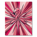 Pink Flamingo Burst Radial Rug