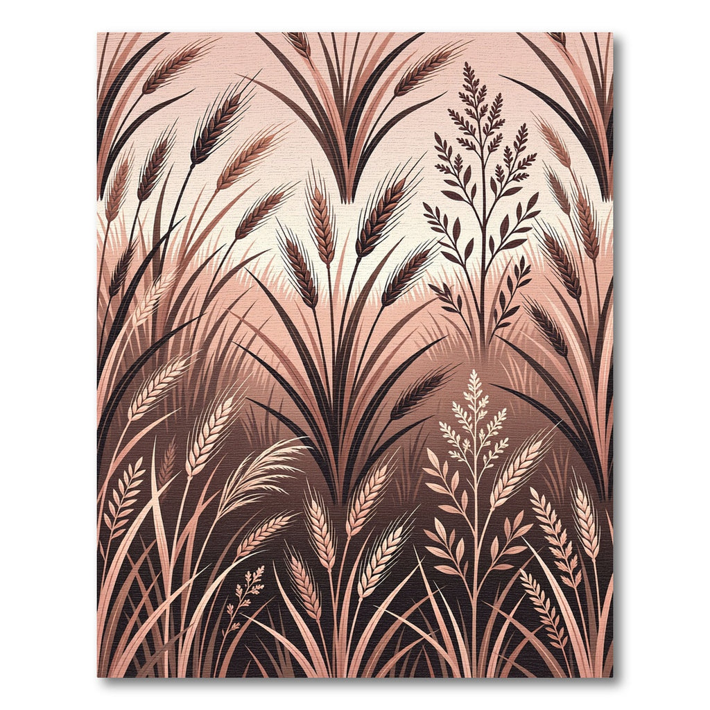 Earthy Wheat Field Field Arrangement Rug