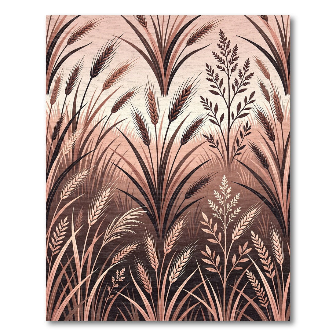 Earthy Wheat Field Field Arrangement Rug