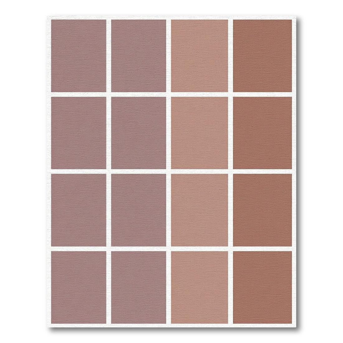 Muted Rose Terracotta Gradient Squares Rug