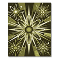 Mid-Century Atomic Olive Starburst Radiance Rug