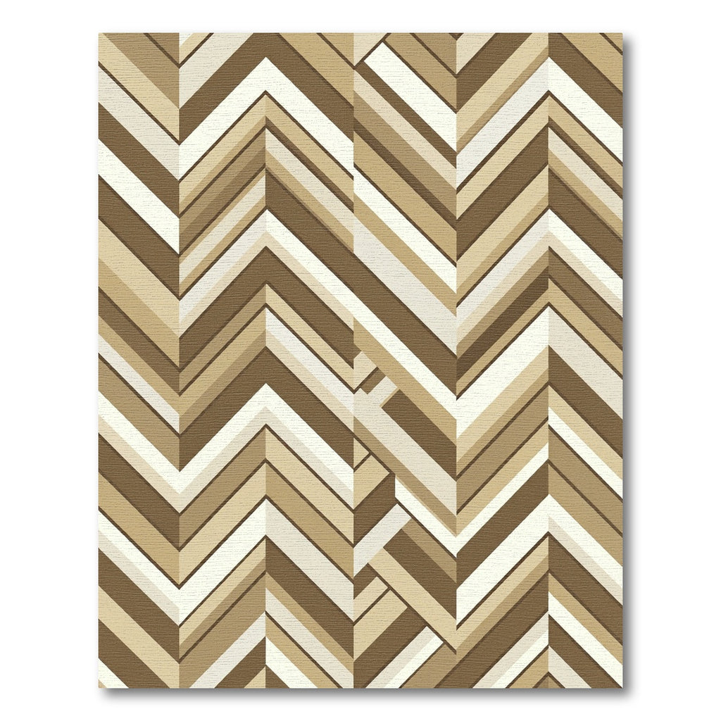 Chunky Chevron Earthy Tone Stripes Rug