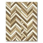 Chunky Chevron Earthy Tone Stripes Rug