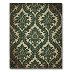 Vintage Green Acanthus Scroll Rug