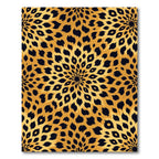 Golden Leopard Spot Radial Medallion Rug