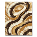 Warm Earth Tone Swirl Abstract Rug