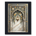 Ornate Floral Arch with Hanging Lantern Rug