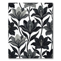 Monochromatic Lily Botanical Composition Rug