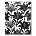Monochromatic Lily Botanical Composition Rug