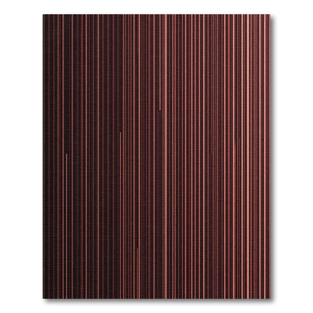 Deep Red Vertical Stripe Rug