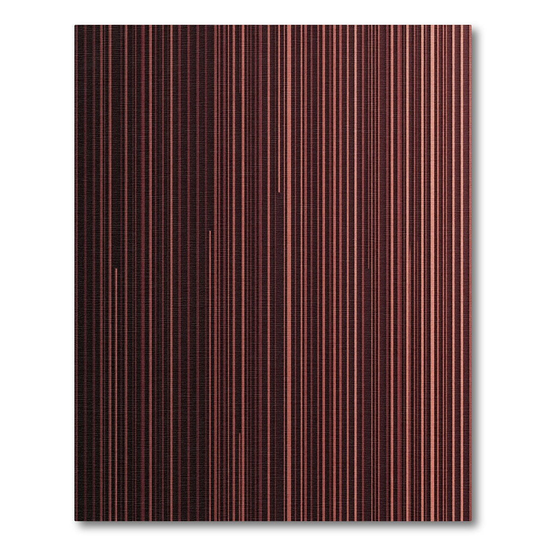 Deep Red Vertical Stripe Rug