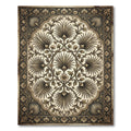 Antique Golden Palm Leaf Arabesque Rug