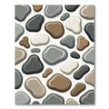 Smooth River Stone Arrangement Rug