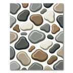 Smooth River Stone Arrangement Rug