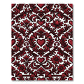 Victorian Crimson Heart Damask Rug