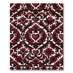 Victorian Crimson Heart Damask Rug