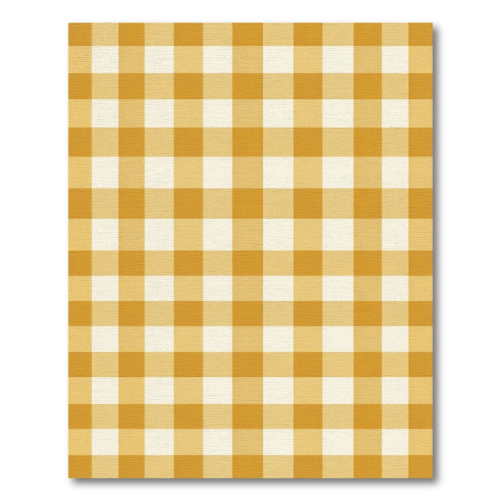 Sunny Yellow Classic Gingham Check Rug