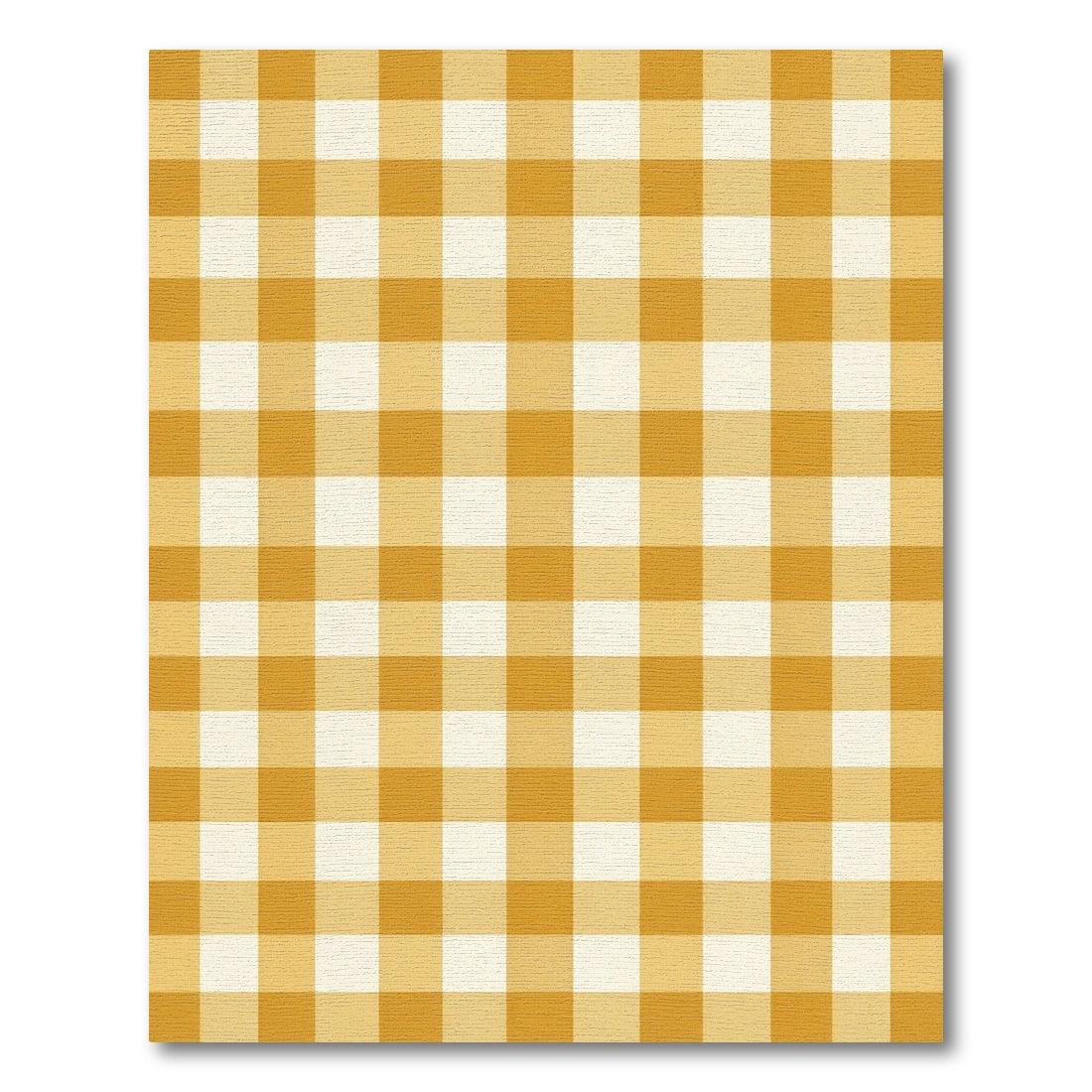 Sunny Yellow Classic Gingham Check Rug