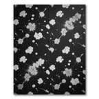 Black White Splatter Texture Rug