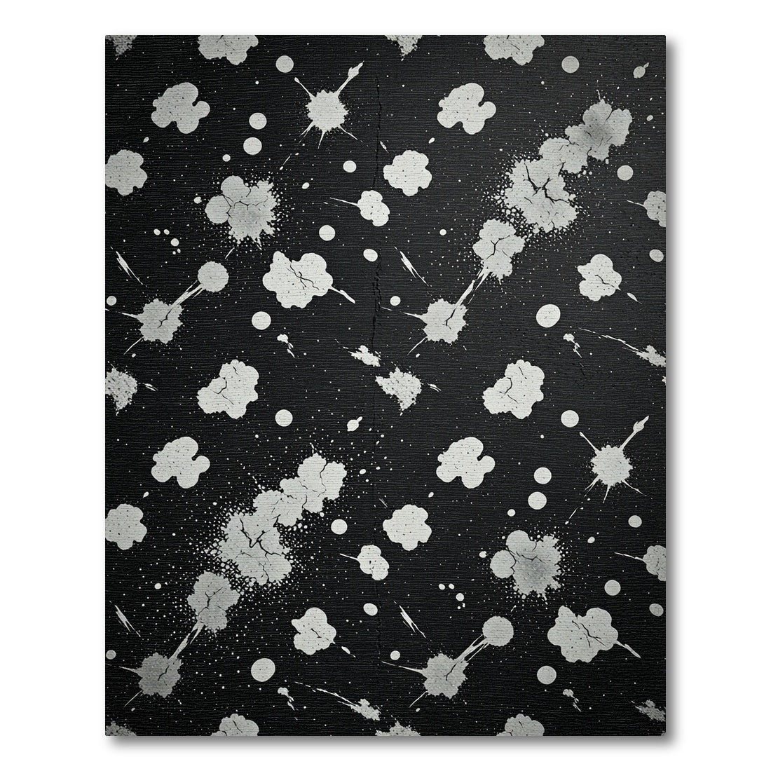 Black White Splatter Texture Rug
