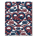 Coral Blue Nautical Rope Knots Rug