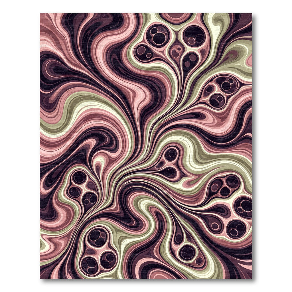 Pink Swirl Organic Cells Rug