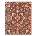 Rich Floral Bronze Scrollwork Rug