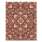 Rich Floral Bronze Scrollwork Rug