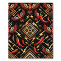 Red Phoenix Chili Arrow Art Deco Rug