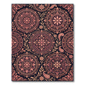 Coral Medallion Paisley Floral Arrangement Rug
