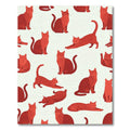 Minimalist Red Cat Silhouette Rug
