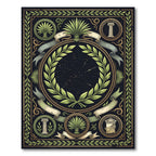 Neoclassical Olive Green Laurel Wreath Rug