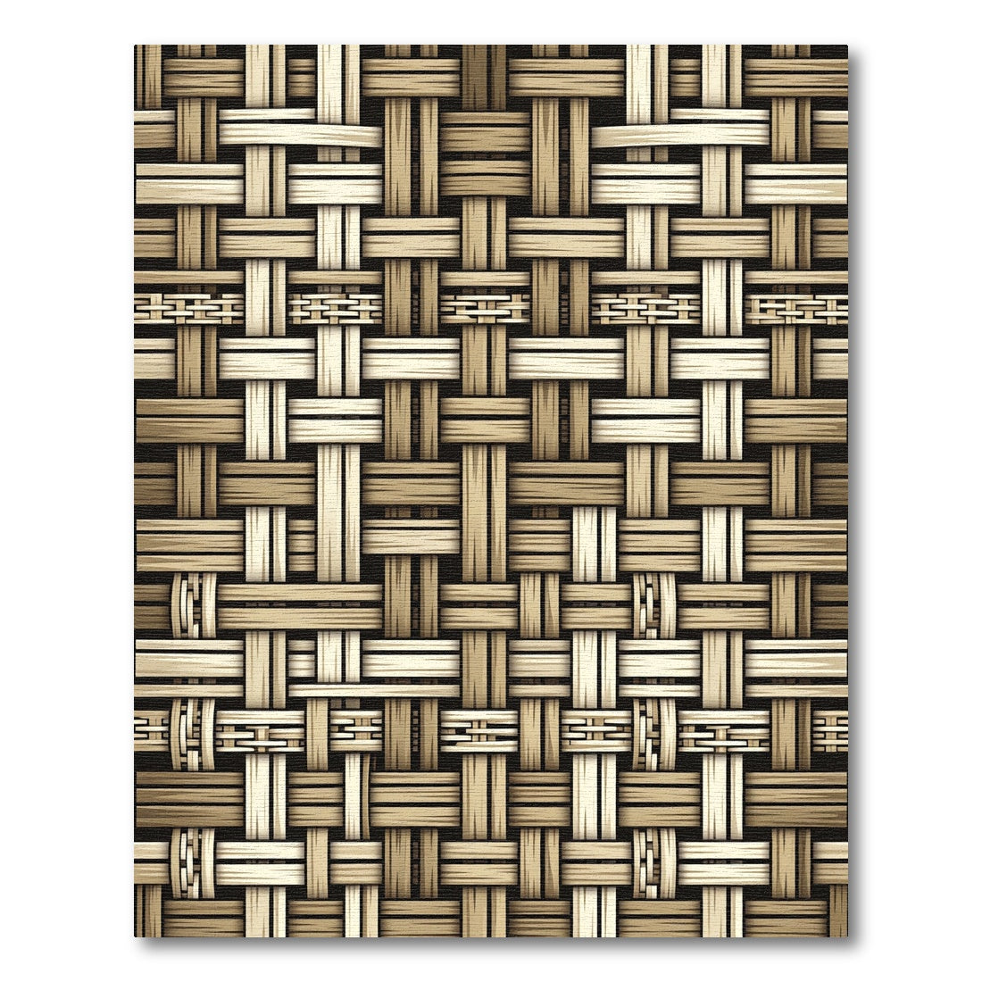 Natural Woven Texture Earthy Tones Rug
