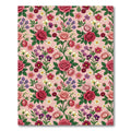 Pink Rose Floral Medley Garden Rug
