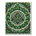 Celtic Knot Shamrock Verdant Border Rug