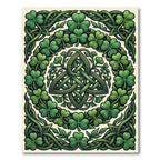 Celtic Knot Shamrock Verdant Border Rug