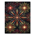 Radiant Red Black Gold Starburst Rug
