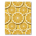 Vibrant Citrus Sliced Orange Fruit Art Rug