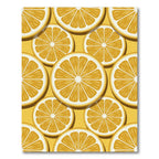 Vibrant Citrus Sliced Orange Fruit Art Rug