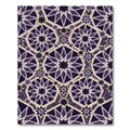 Deep Purple Geometric Star Medallion Rug