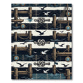 Nautical Navy Harbor Dock Stripe Rug