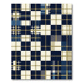Navy and Cream Plaid Grid Rug