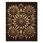 Gilded Celestial Sun Mandala Bronze Rug
