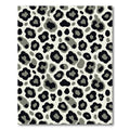Black Gray Spotted Animal Print Rug