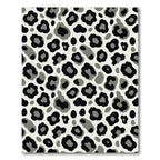 Black Gray Spotted Animal Print Rug