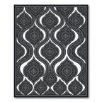 Dark Gray Ornate Paisley Drops Rug
