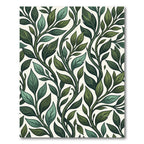 Lush Green Leafy Vine Overlay Rug