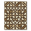 Brown Clover Lattice Art Nouveau Rug