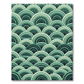 Emerald Green Arc Waves Rug