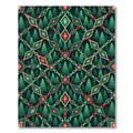 Forest Geometric Diamond Linked Chain Crest Rug